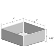 CUSTOM BIOGENIC Storage Box, Standard 3" Aluminum w/o Lid 181023